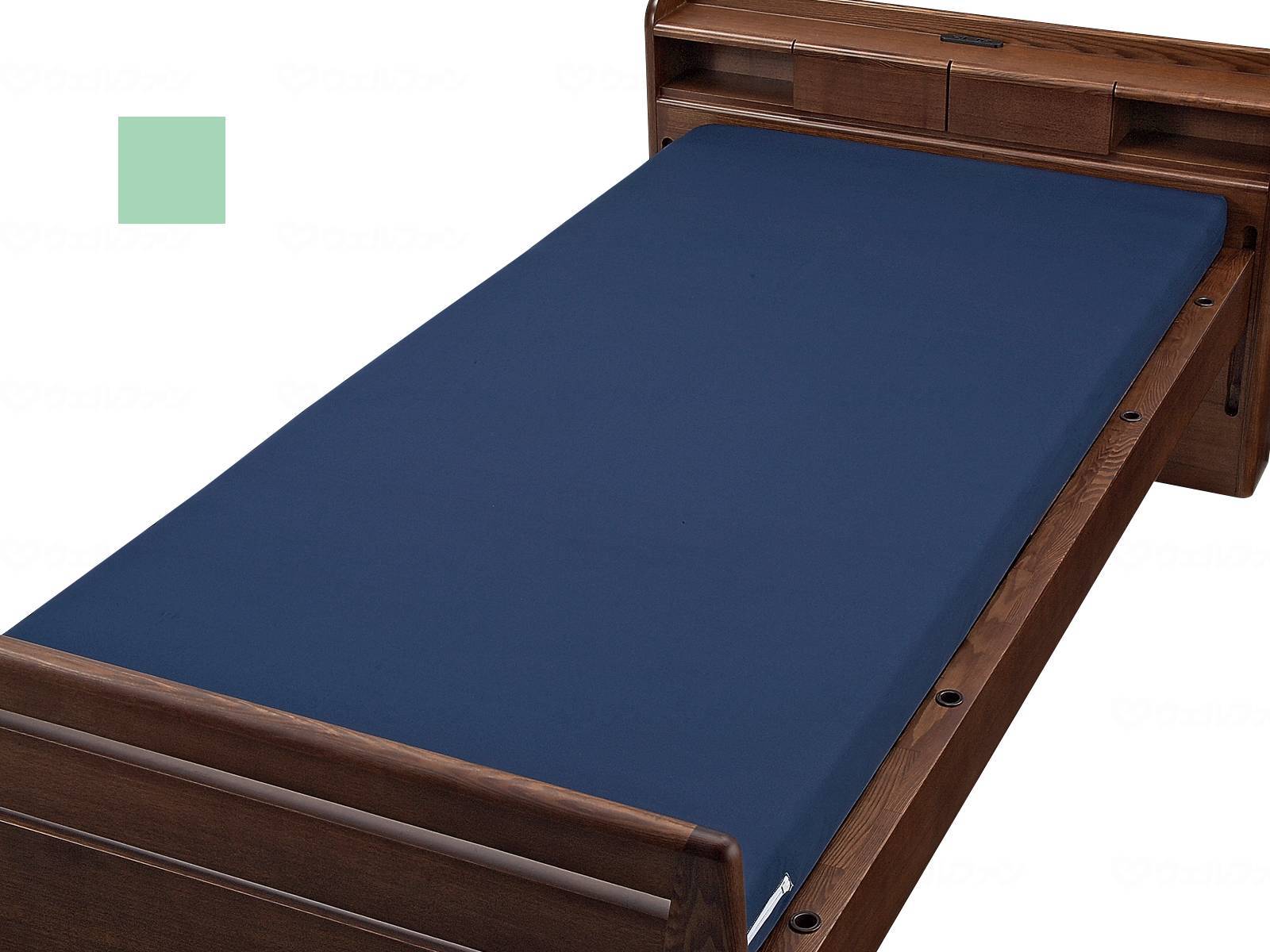 ウェルファン マットレス防水カバー グリーン 85×195×8cm 1個（ご注文単位1個）【直送品】