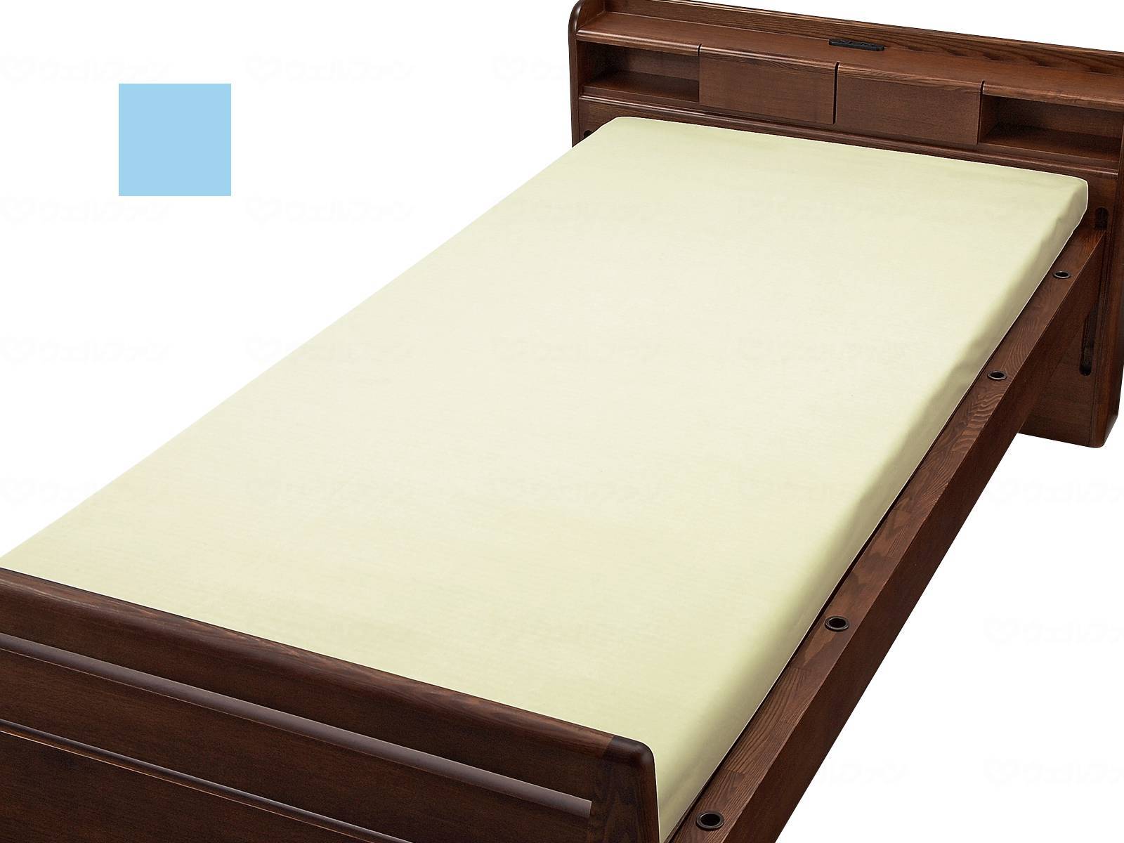 ウェルファン トリコットパイルフラット型防水シーツ サックス 1個（ご注文単位1個）【直送品】