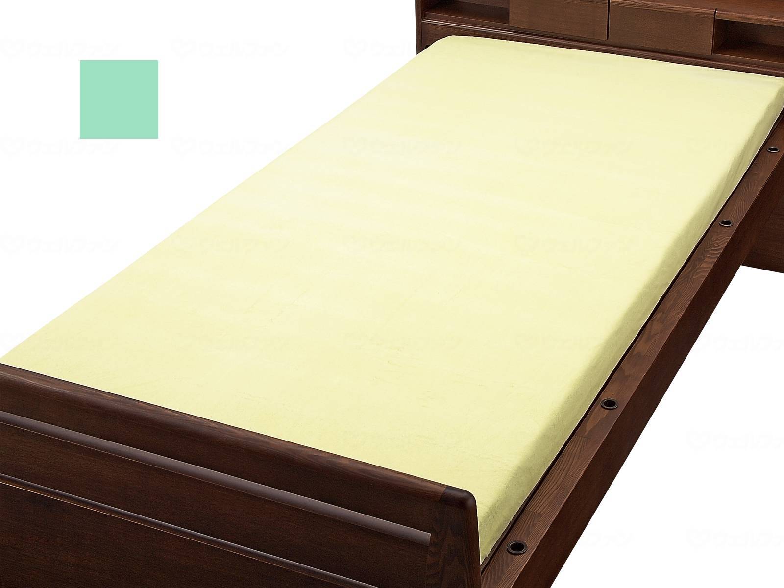 ウェルファン 綿混パイル防水BOXシーツ グリーン 1個（ご注文単位1個）【直送品】