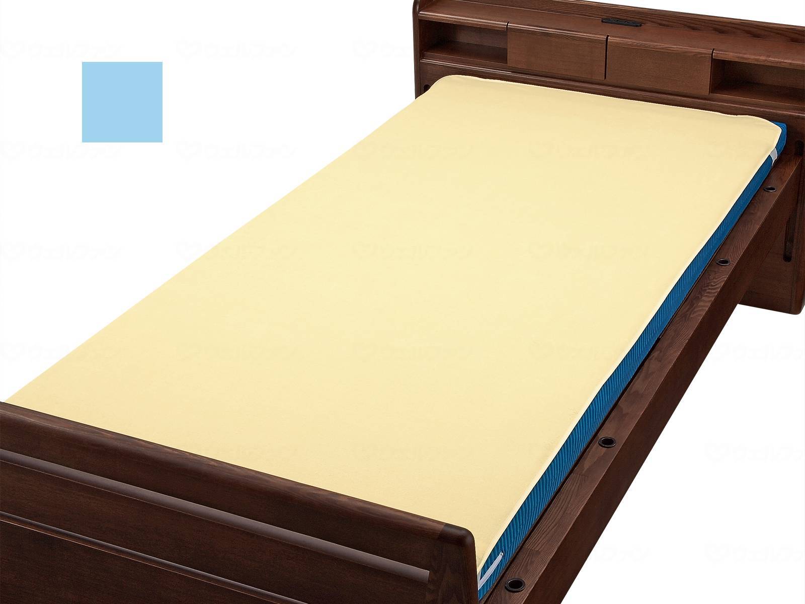 ウェルファン ベッドパッド型防水シーツ サックス S 1個（ご注文単位1個）【直送品】