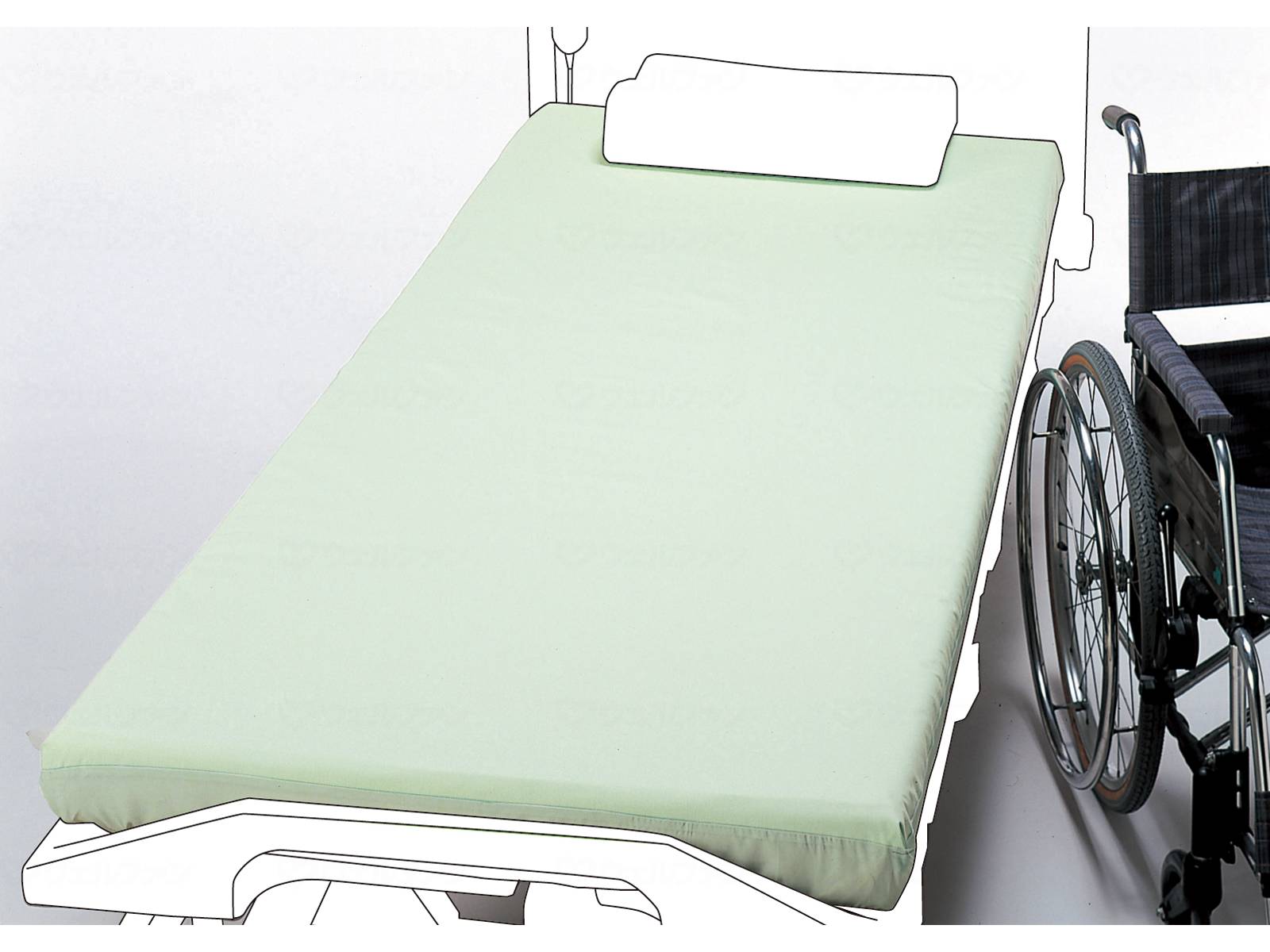 ウェルファン のびのび防水ボックスシーツ グリーン 1個（ご注文単位1個）【直送品】