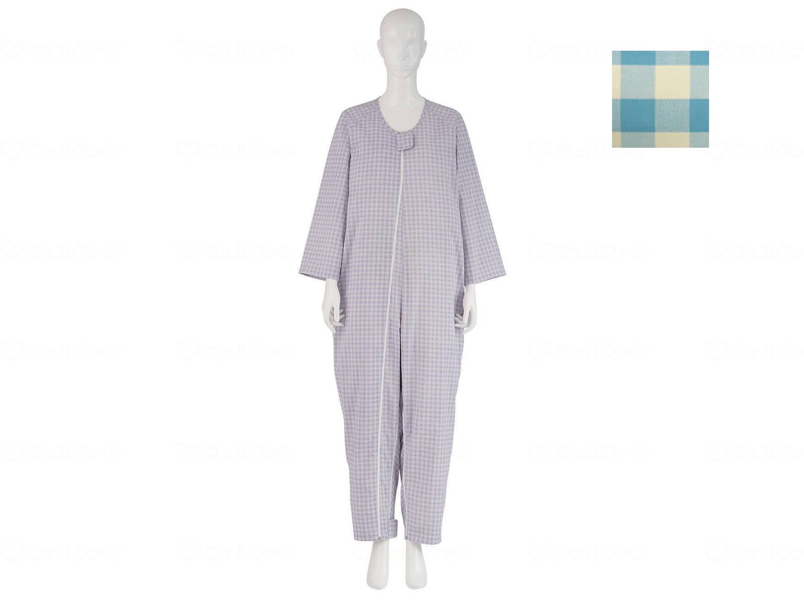 ウェルファン フドーねまきB 厚手/チェックブルー/S 1個（ご注文単位1個）【直送品】