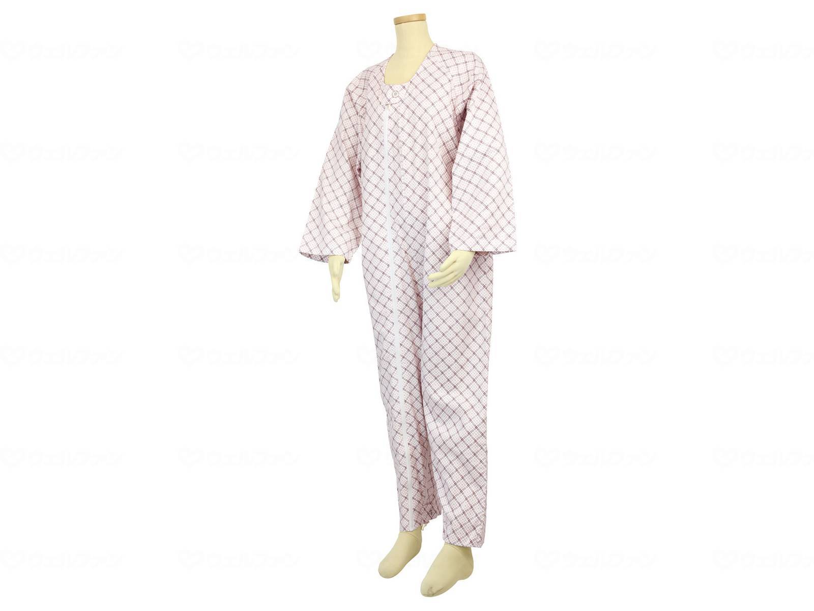 ウェルファン テイコブ エコノミー上下続き服/ピンク/S 1個（ご注文単位1個）【直送品】