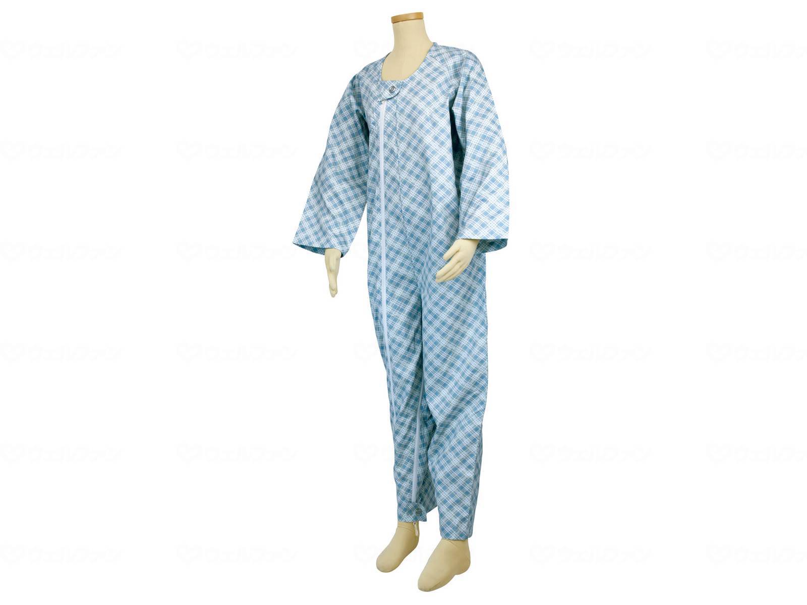 ウェルファン テイコブ エコノミー上下続き服/サックス/LL 1個（ご注文単位1個）【直送品】