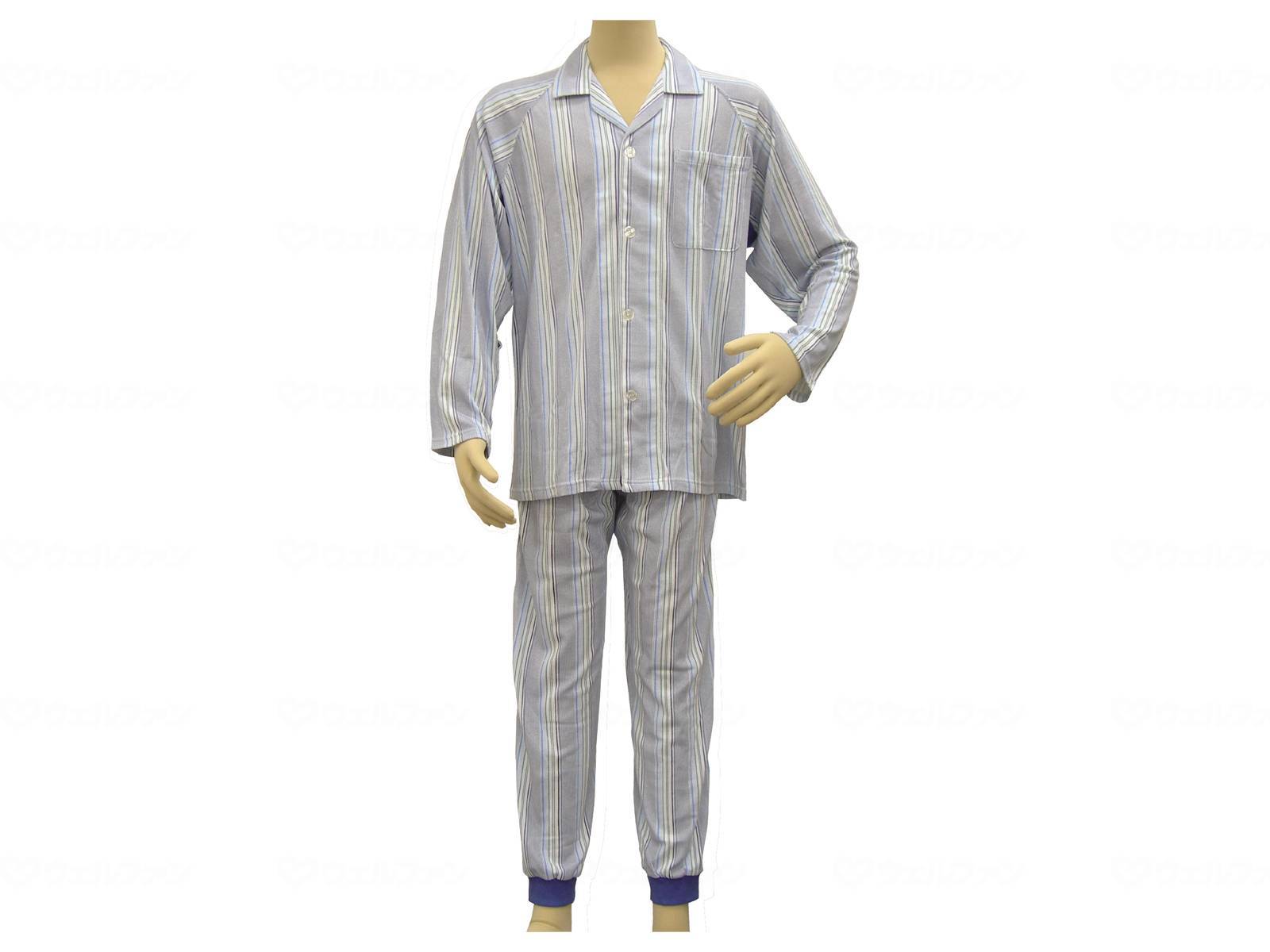 ウェルファン 簡単着替えパジャマ 紳士用/M 1個（ご注文単位1個）【直送品】