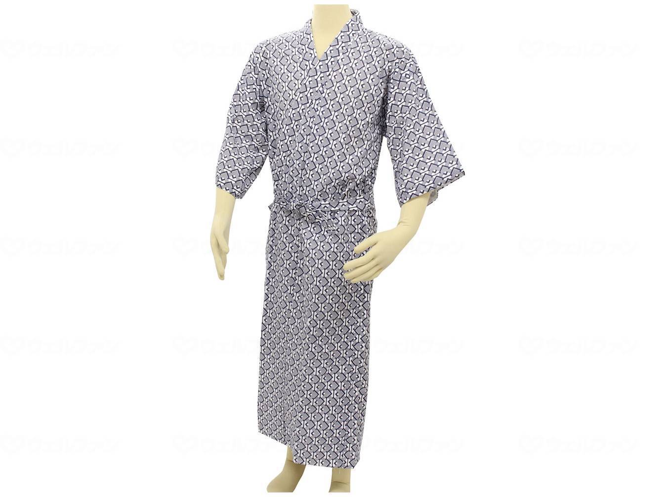 ウェルファン テイコブ ガーゼねまき 紳士用/紺/M 1個（ご注文単位1個）【直送品】