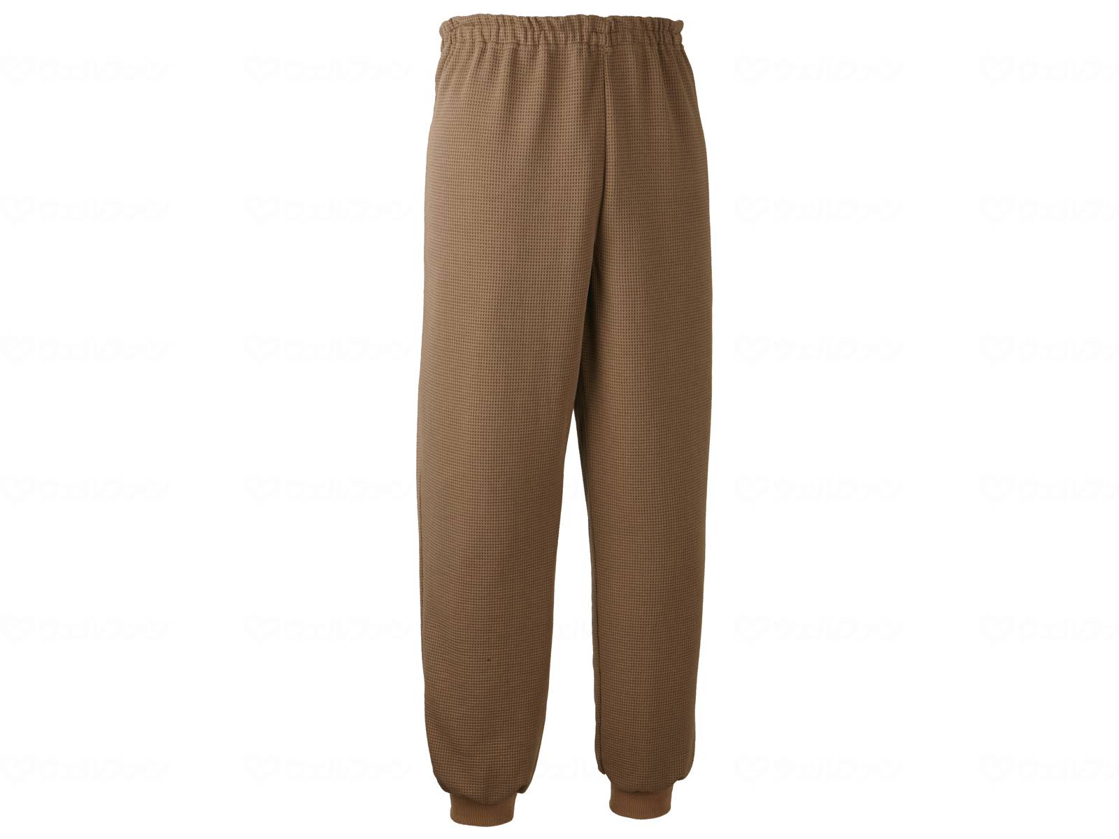 ウェルファン スクエアニット裾リブ付きズボン/ブラウン/LL 1個（ご注文単位1個）【直送品】