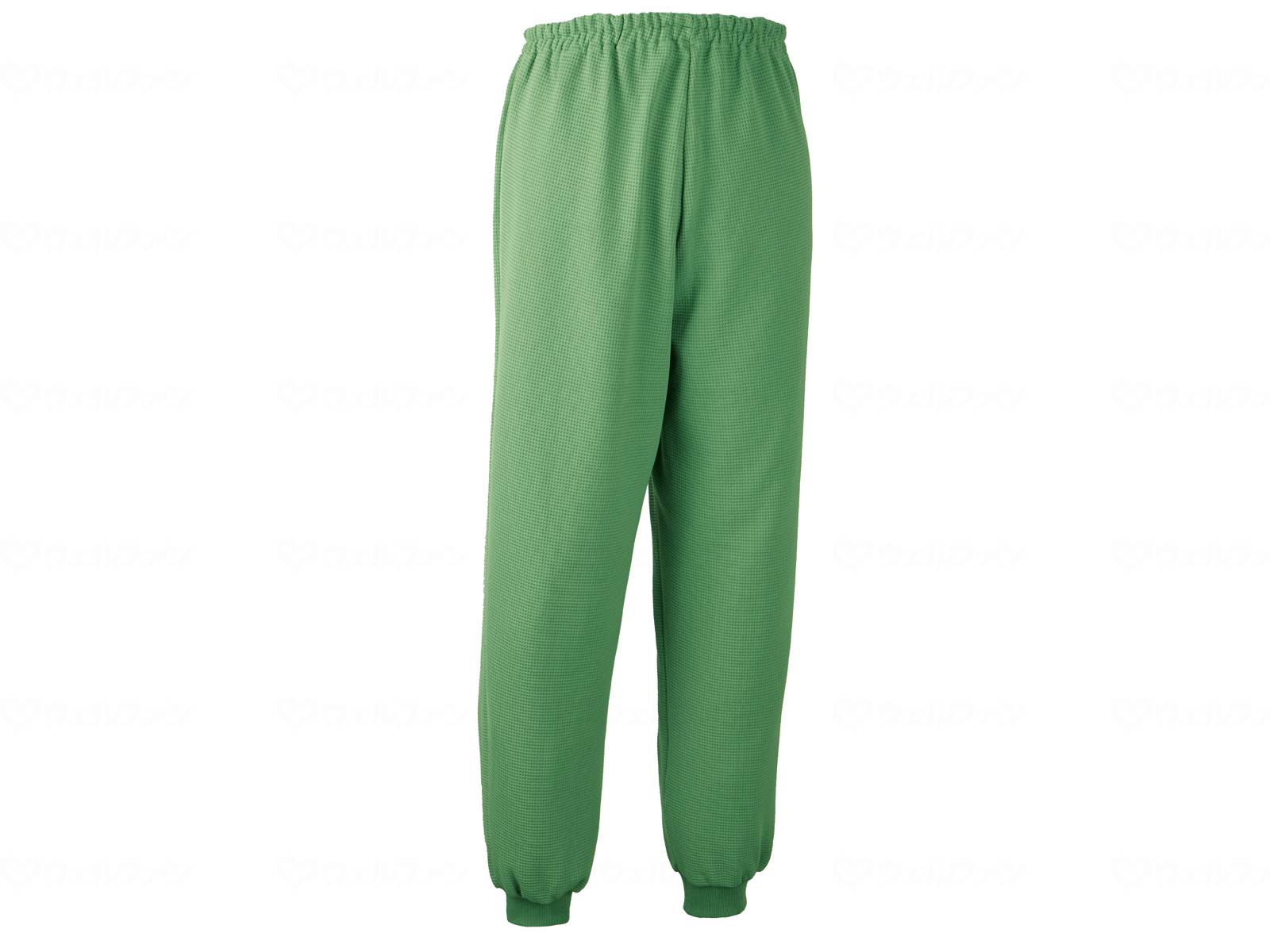 ウェルファン スクエアニット裾リブ付きズボン/オリーブ/LL 1個（ご注文単位1個）【直送品】