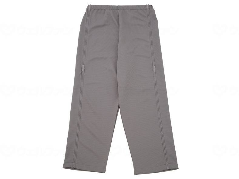 ウェルファン 紳士脇全開ジャージパンツ/ブラック/L 1個（ご注文単位1個）【直送品】