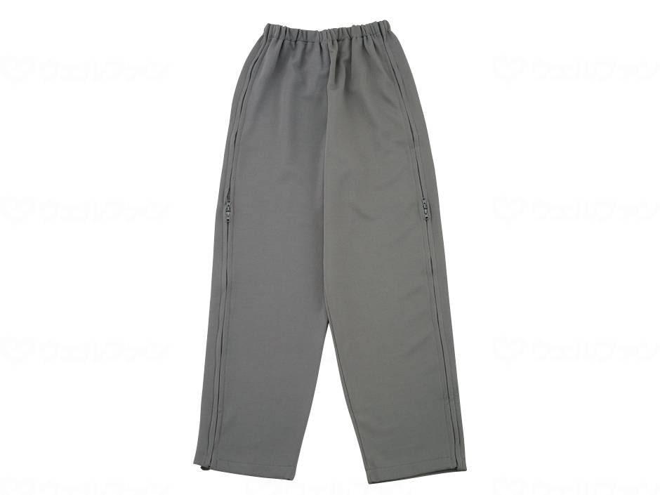 ウェルファン 婦人脇全開ジャージパンツ/グレー/M 1個（ご注文単位1個）【直送品】