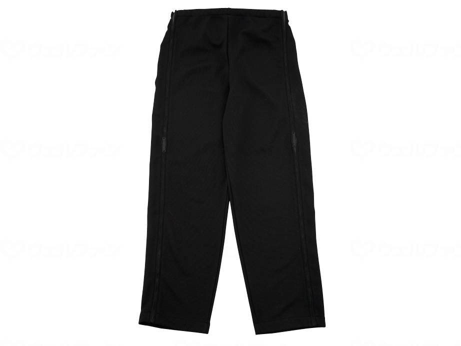 ウェルファン 婦人脇全開ジャージパンツ/ブラック/L 1個（ご注文単位1個）【直送品】