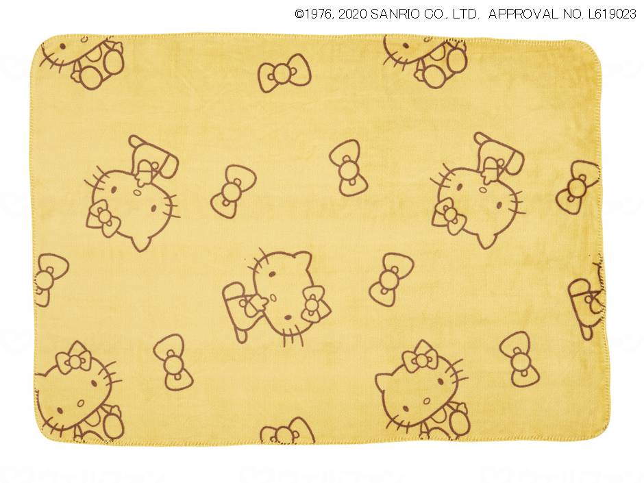 ウェルファン ひざ掛け(ハローキティ)/イエロー/小 1個（ご注文単位1個）【直送品】