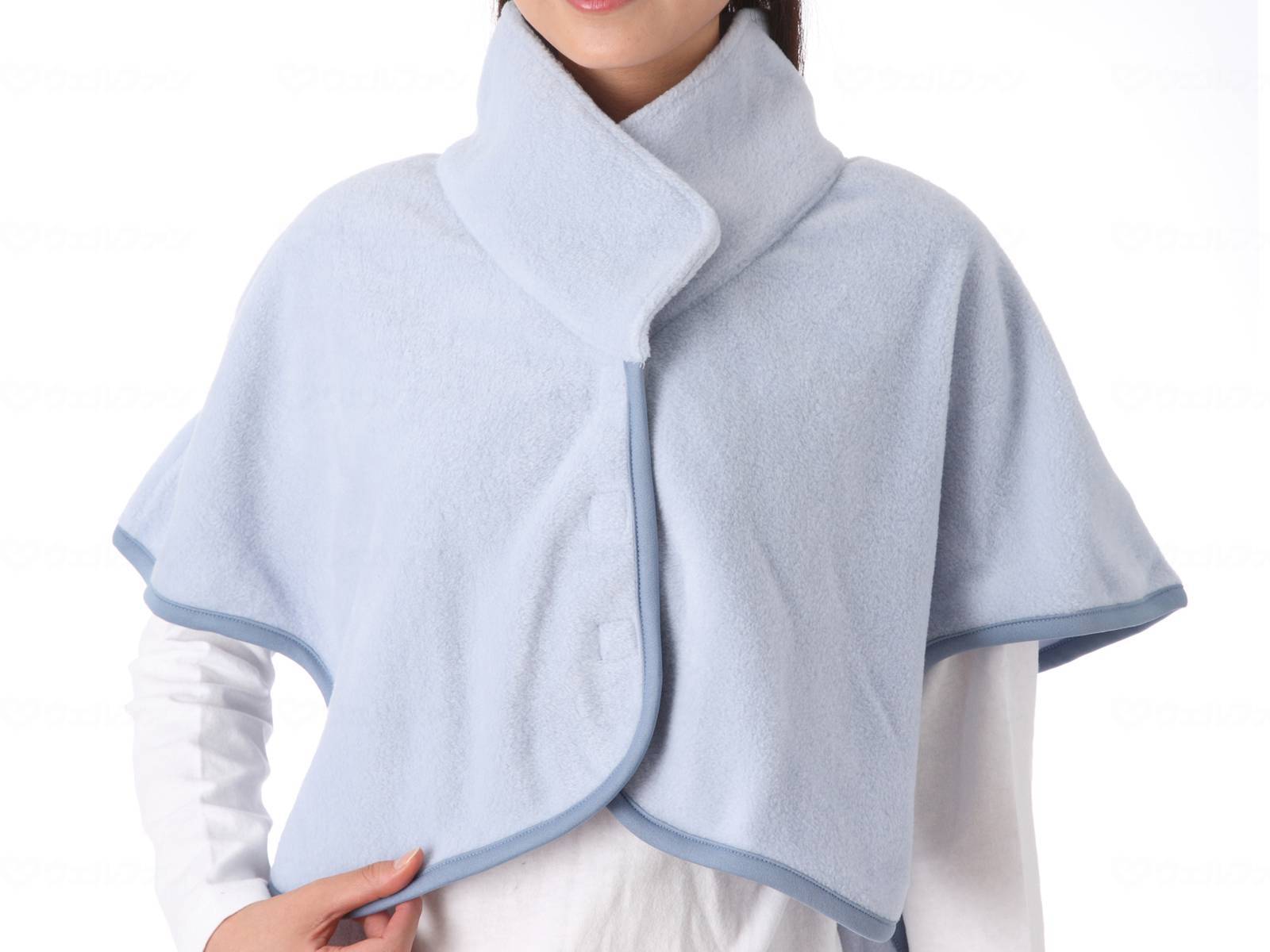 ウェルファン フリース肩掛け/ブルーグレー/フリー 1個（ご注文単位1個）【直送品】