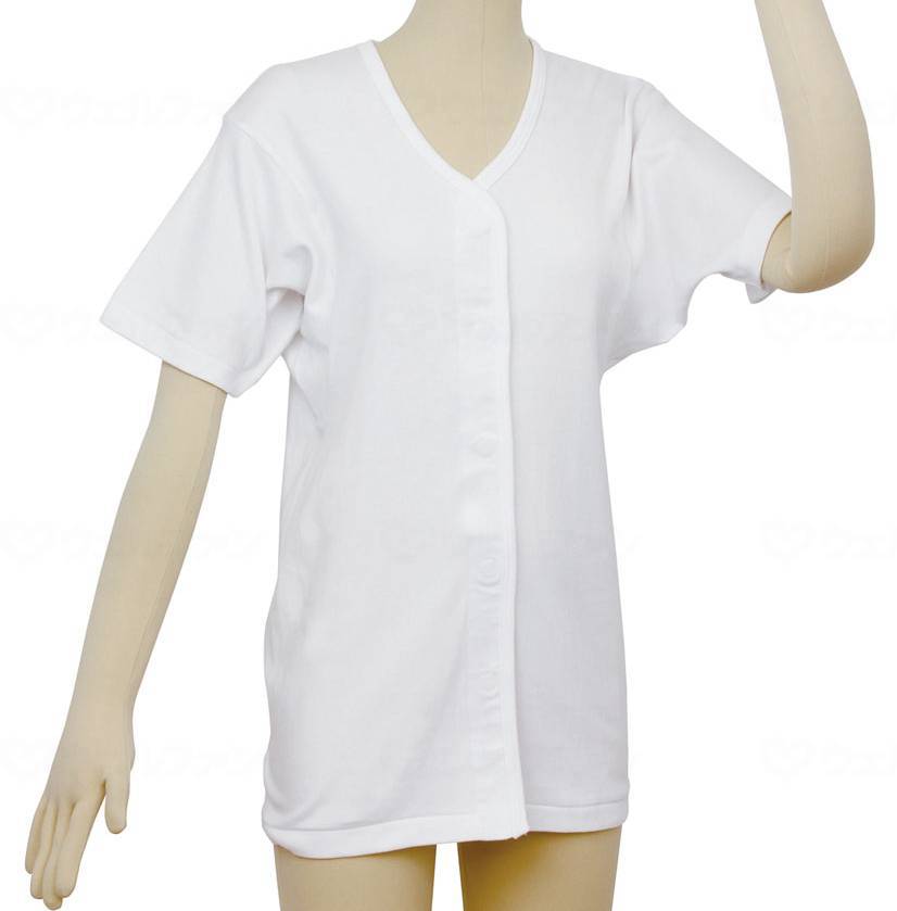 ウェルファン テイコブ ワンタッチ肌着 半袖 婦人用/ホワイト/M 1個（ご注文単位1個）【直送品】