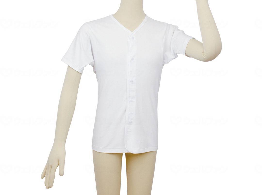 ウェルファン テイコブ らくホック肌着 半袖 紳士用/ホワイト/LL 1個（ご注文単位1個）【直送品】