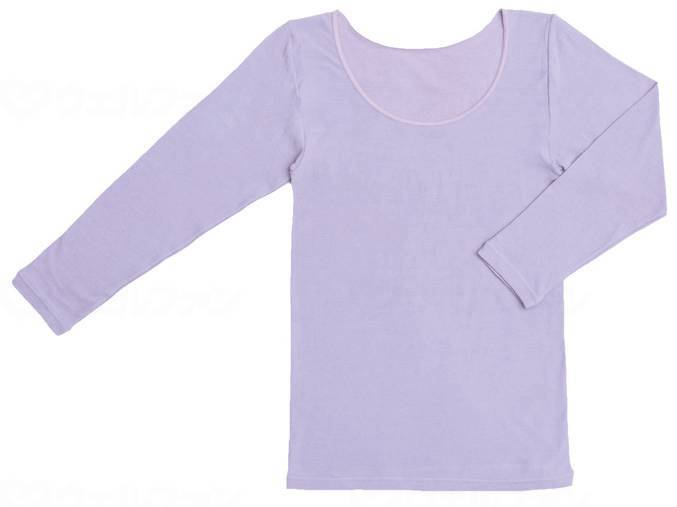 ウェルファン ふんわり着脱なめらかインナー8分袖/ラベンダー/フリー 1個（ご注文単位1個）【直送品】