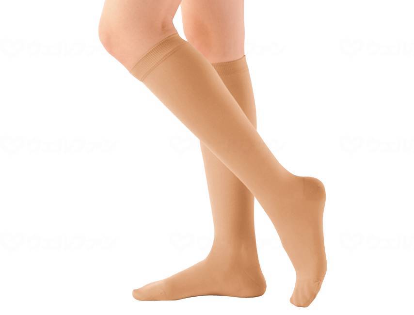 ウェルファン アンシルク・2ハイソックス(つま先あり)/ライトブラウン/LL 1個（ご注文単位1個）【直送品】