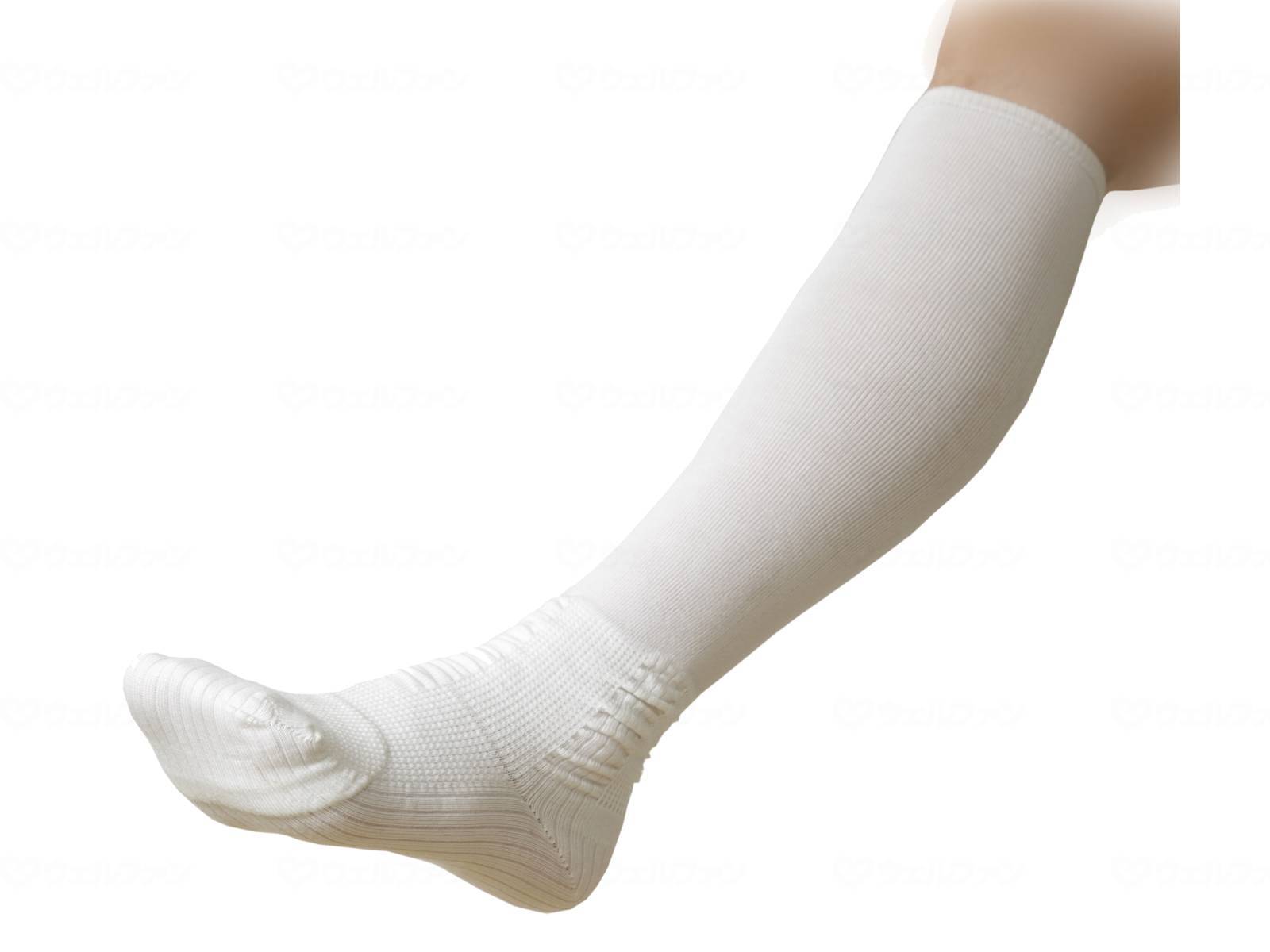 ウェルファン むくみ対策靴下/白/22-23cm 1個（ご注文単位1個）【直送品】