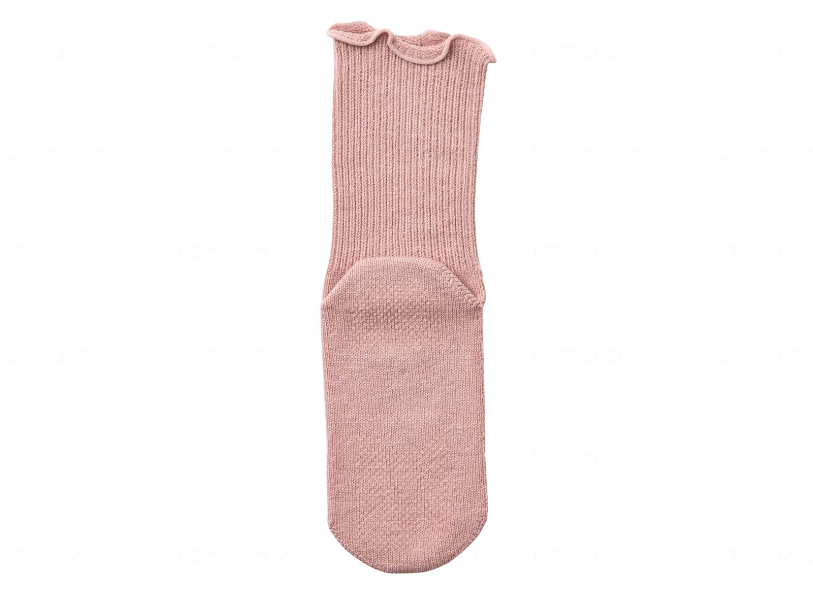 ウェルファン 極上しめつけません特大サイズ すべり止め付/ローズ/22~32cm 1個（ご注文単位1個）【直送品】