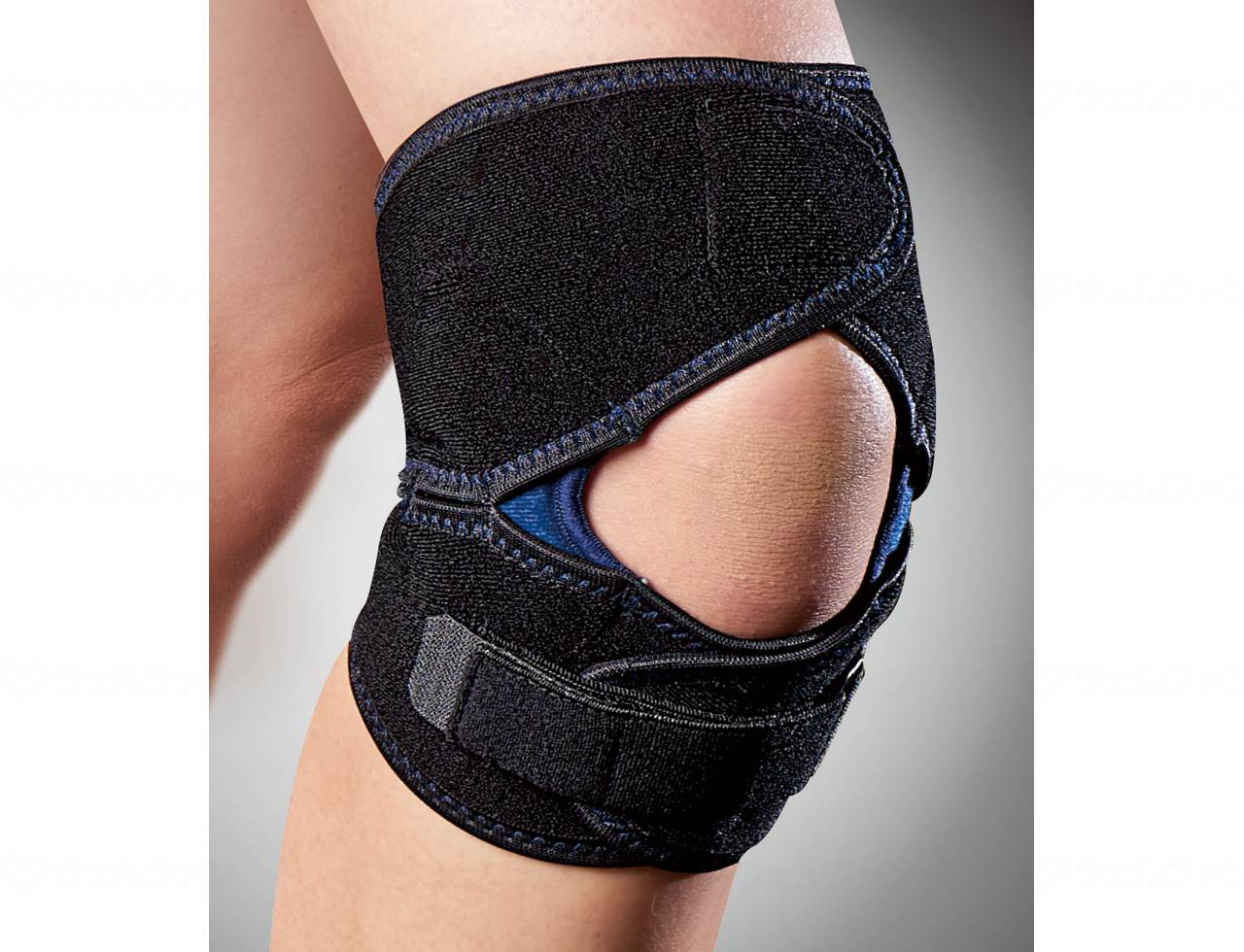 ウェルファン 中山式ボディフレーム ひざ用パワーフィット/黒/L 1個（ご注文単位1個）【直送品】