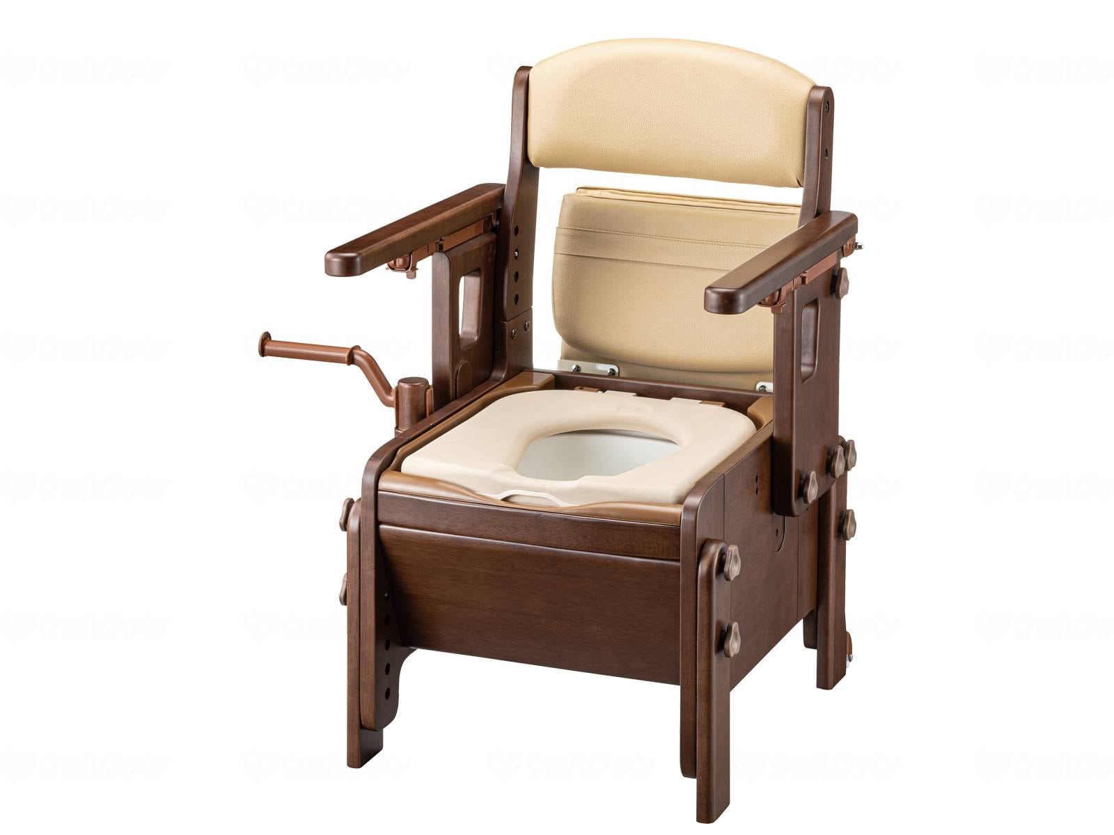 ウェルファン 家具調スマートトイレNEOはねあげタイプ チョコレートブラウン 標準便座 1個（ご注文単位1個）【直送品】