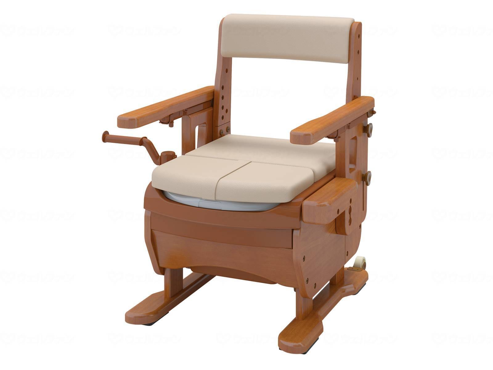 ウェルファン 家具調トイレ　セレクトR　ひじかけはねあげ 幅：標準 暖房 1個（ご注文単位1個）【直送品】