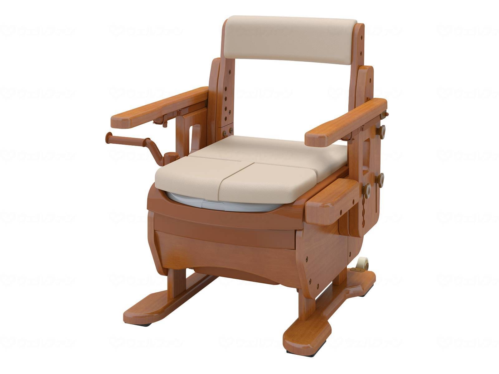 ウェルファン 家具調トイレ　セレクトR　ひじかけはねあげ 幅：ワイド ソフト 1個（ご注文単位1個）【直送品】