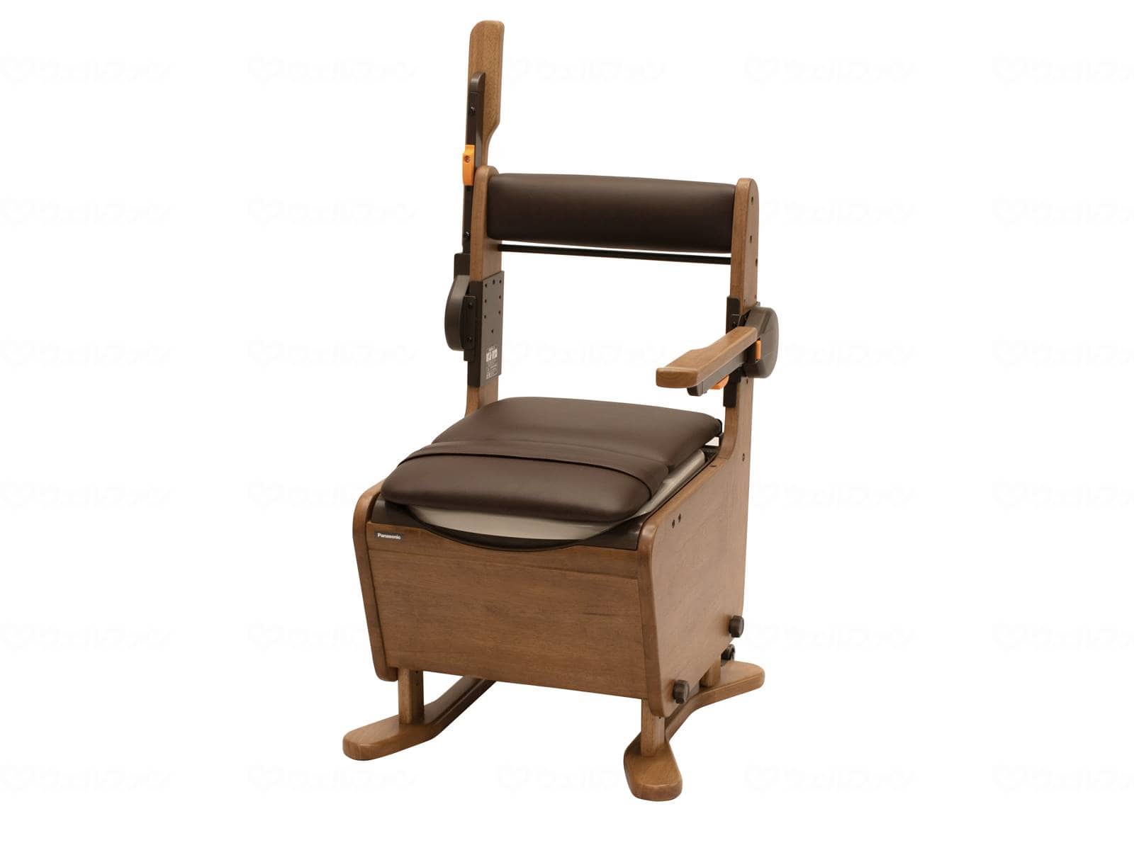 ウェルファン 家具調トイレ座楽はねあげ ミディアムブラウン ソフト便座 1個（ご注文単位1個）【直送品】