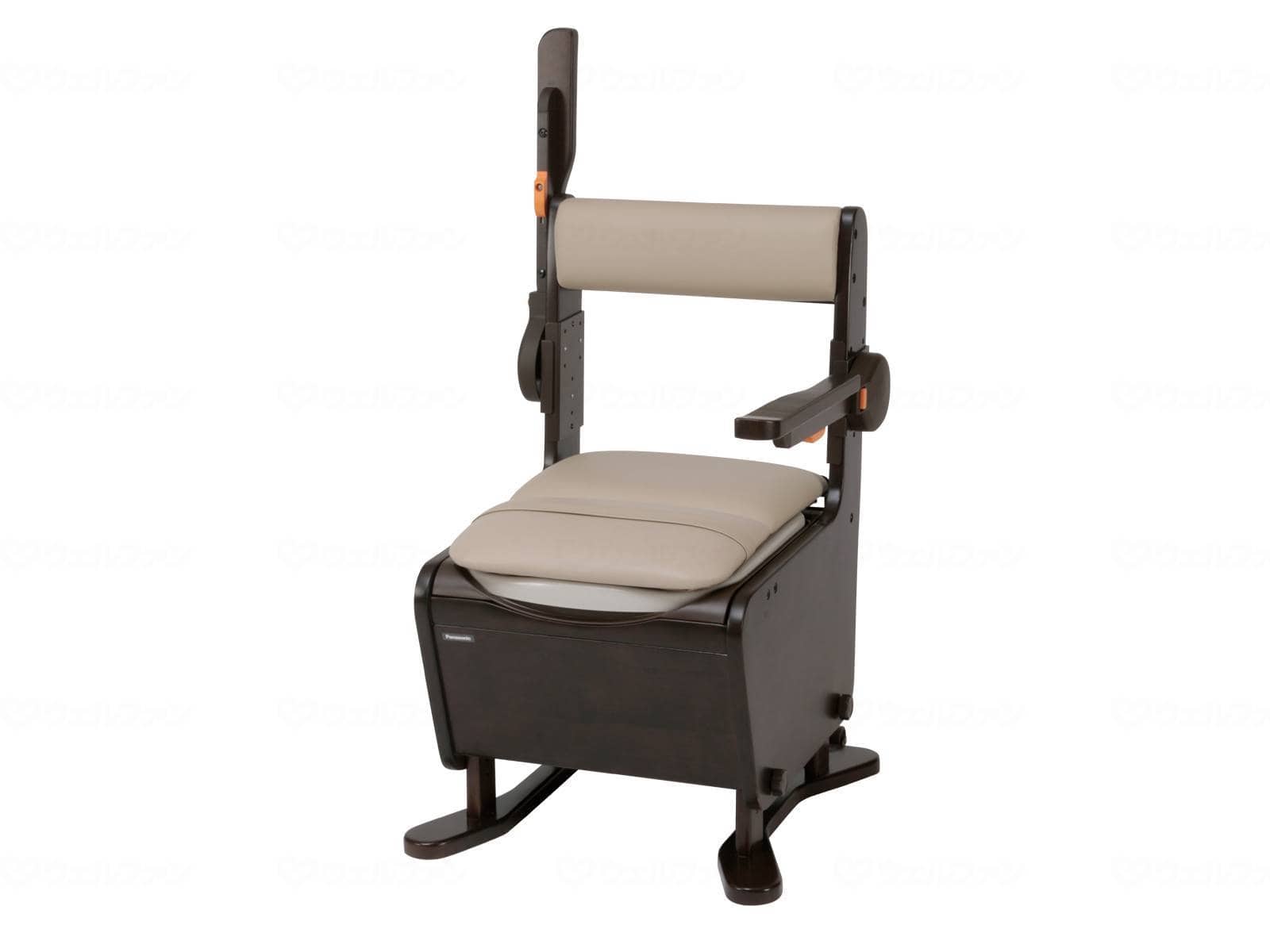 ウェルファン 家具調トイレ座楽はねあげ ダークブラウン 脱臭あたたか 1個（ご注文単位1個）【直送品】