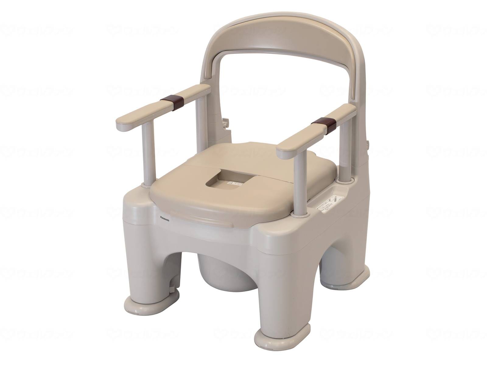 ウェルファン 座楽　ラフィーネ（前後傾斜脚なし） ベージュ プラスチック便座 1個（ご注文単位1個）【直送品】