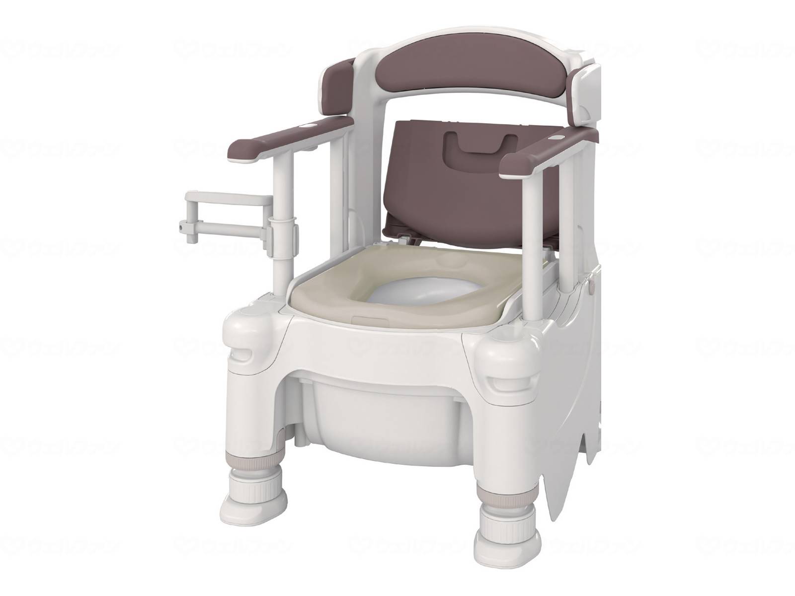 ウェルファン ポータブルトイレFX-30　らくゾウくん アースブラウン 暖房 1個（ご注文単位1個）【直送品】