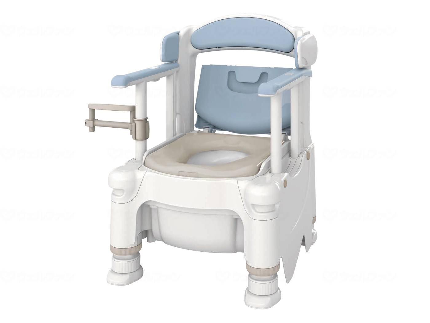 ウェルファン ポータブルトイレFX-30 らくゾウくん ミストブルー ソフト・脱臭 1個(ご注文単位1個)【直送品】