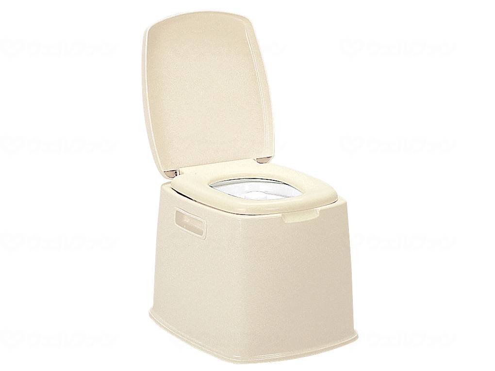 ウェルファン ポータブルトイレS型 ベージュ 1個(ご注文単位1個)【直送品】