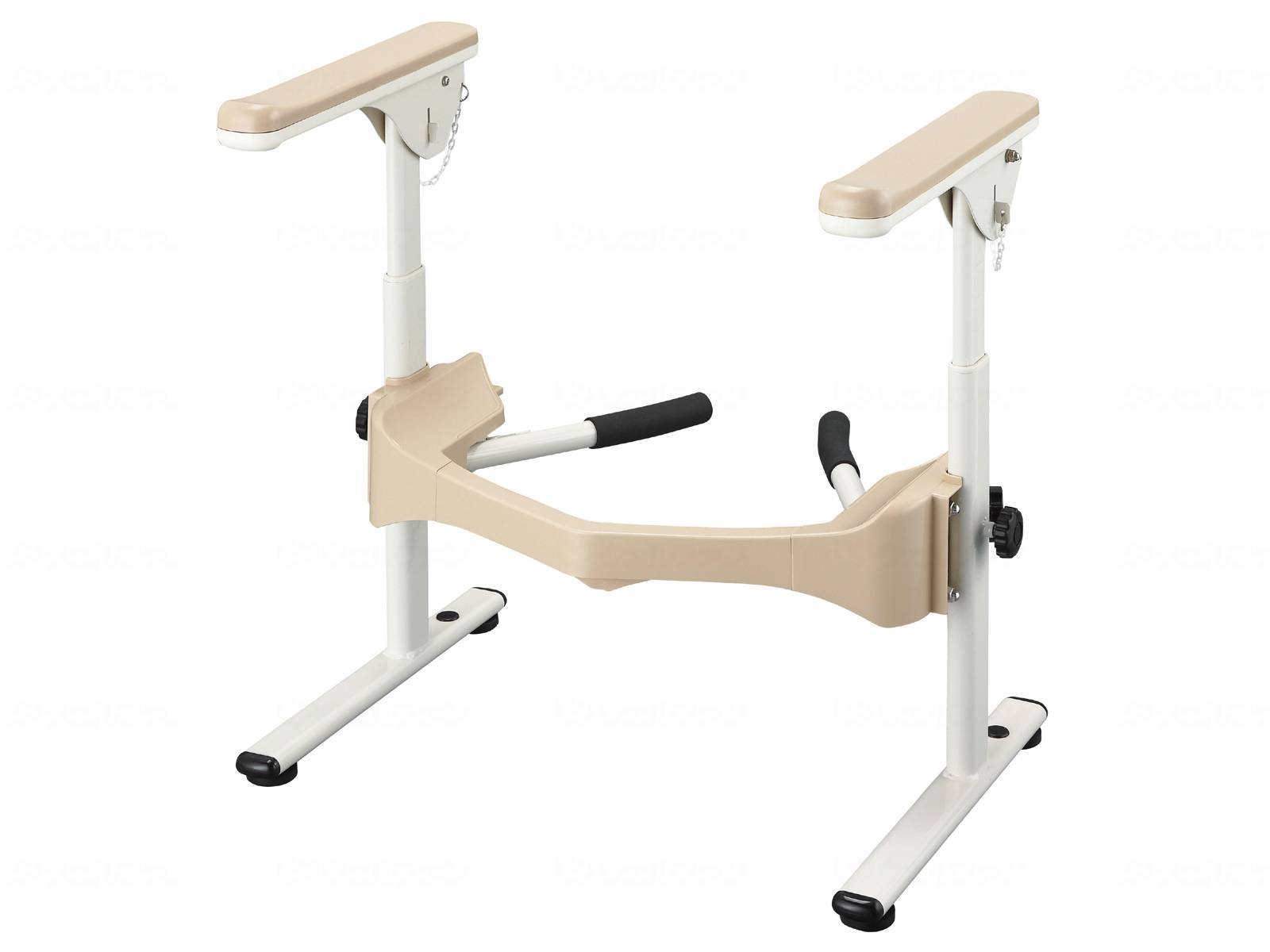 ウェルファン 洋式トイレフレームS　はねあげR2 プラスチック肘掛け 1個（ご注文単位1個）【直送品】