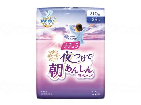 ウェルファン ナチュラ 夜つけて朝あんしん吸水パッド/袋/210cc 1個（ご注文単位1個）【直送品】