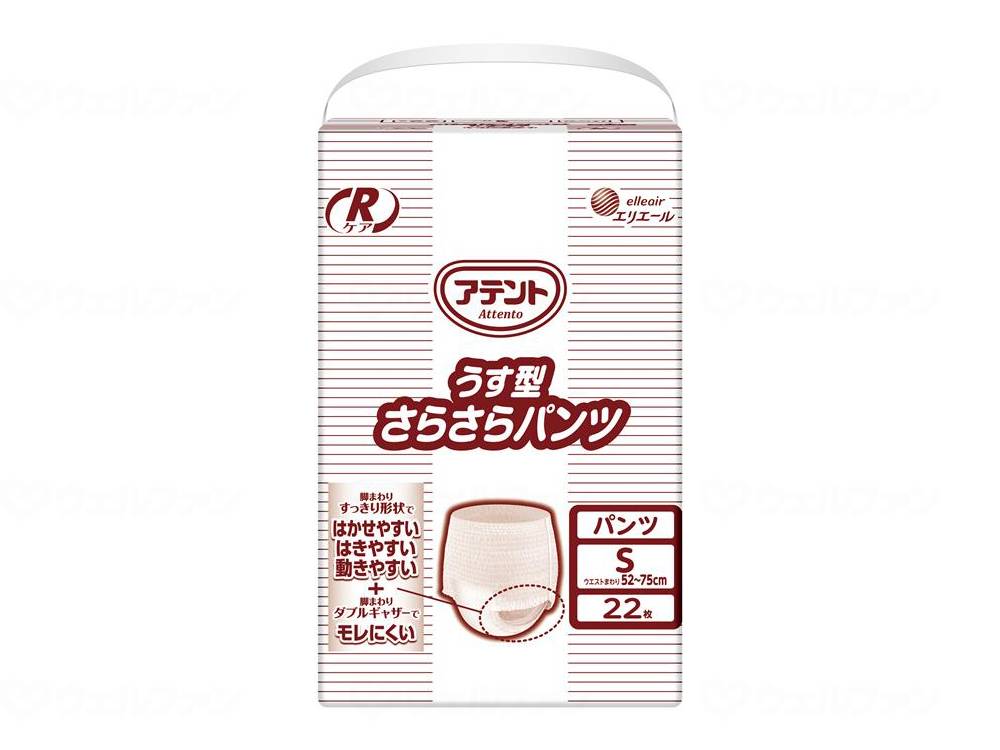 ウェルファン G Rケアうす型さらさらパンツSサイズ22枚/袋/S 1個(ご注文単位1個)【直送品】