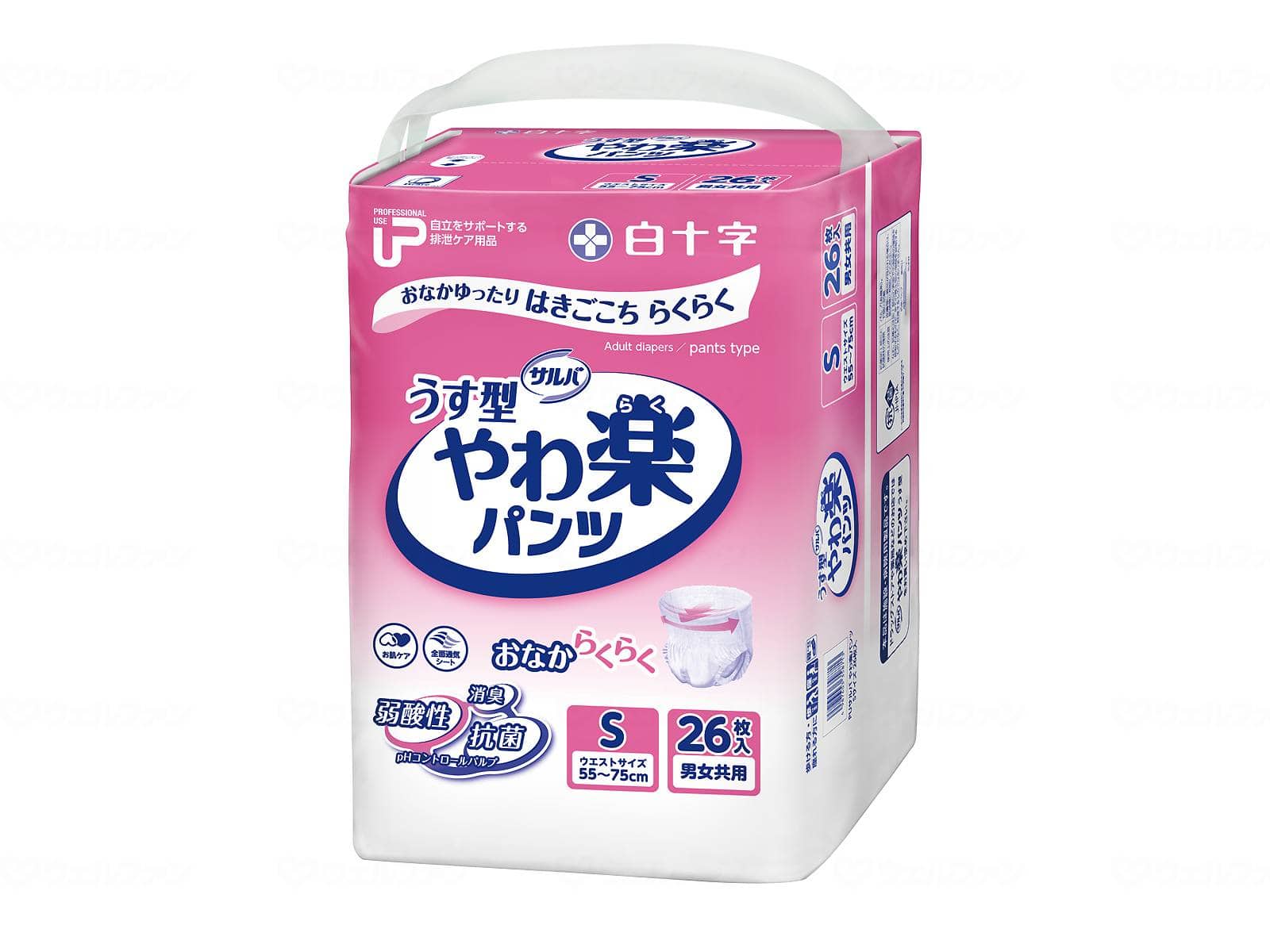 ウェルファン PUサルバやわ楽パンツ/袋/S 1個（ご注文単位1個）【直送品】