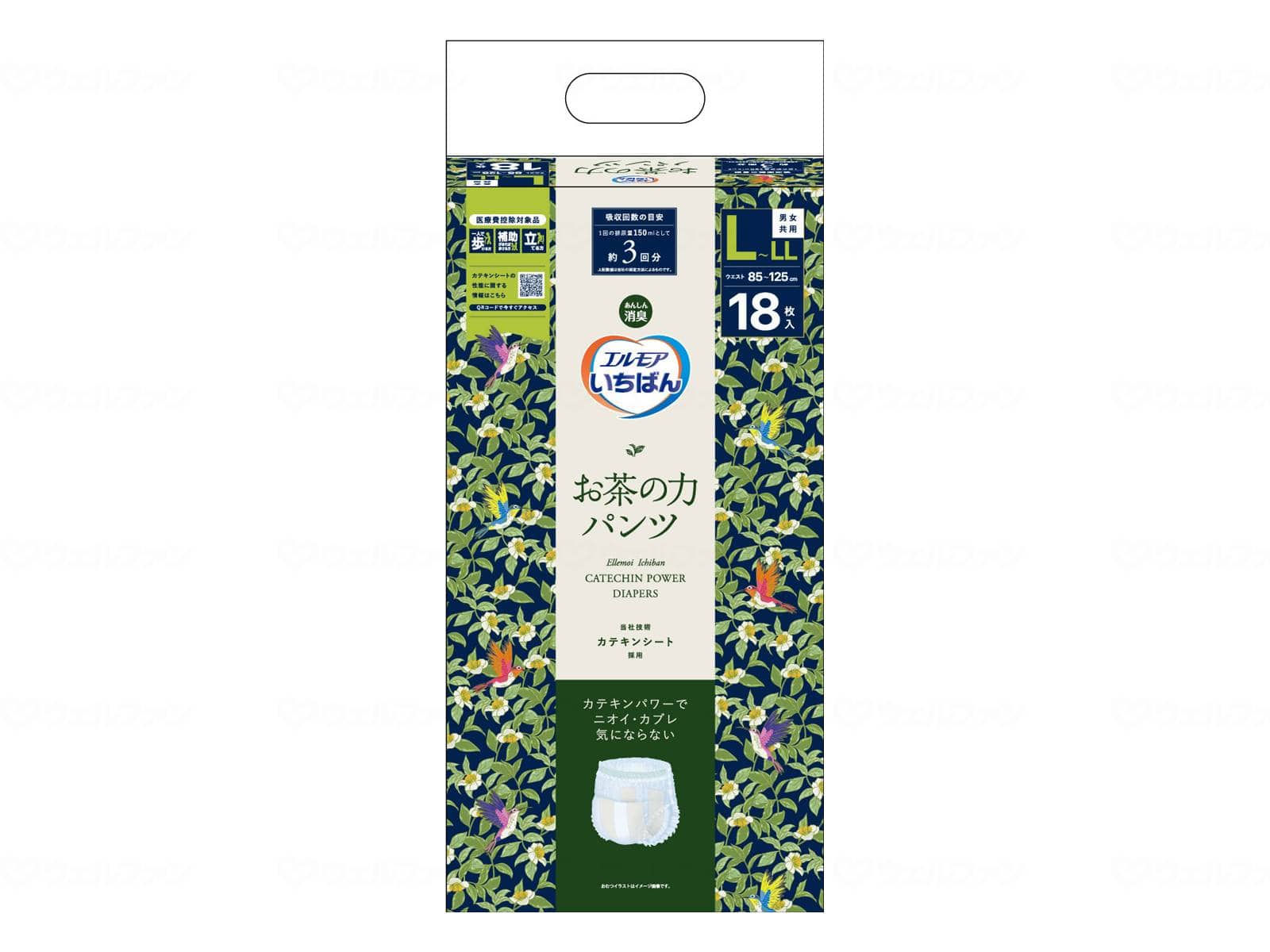 ウェルファン Tエルモアいちばんお茶の力パンツ/袋/L-LL 1個（ご注文単位1個）【直送品】