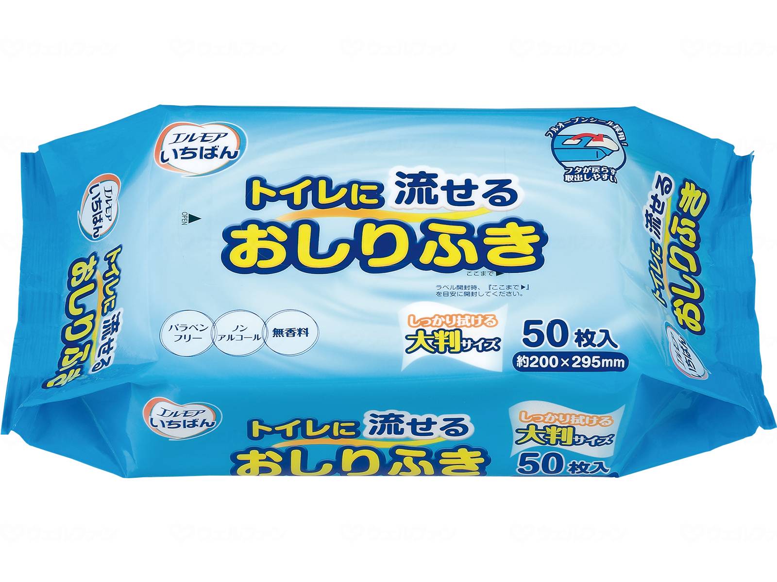 ウェルファン エルモアいちばんトイレに流せるおしりふき/個 1個(ご注文単位1個)【直送品】