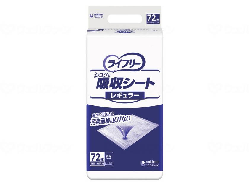 ウェルファン Gライフリー シュッと吸収シートレギュラー 72枚入/袋 1個(ご注文単位1個)【直送品】