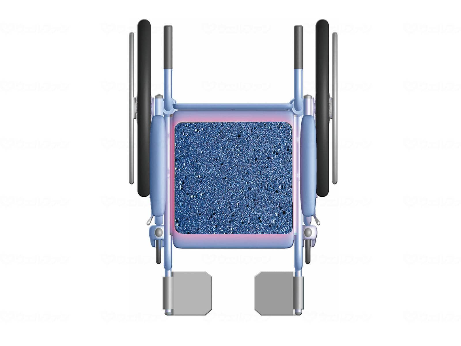 ウェルファン 車いす用ゼオシーター ブルー 1個(ご注文単位1個)【直送品】