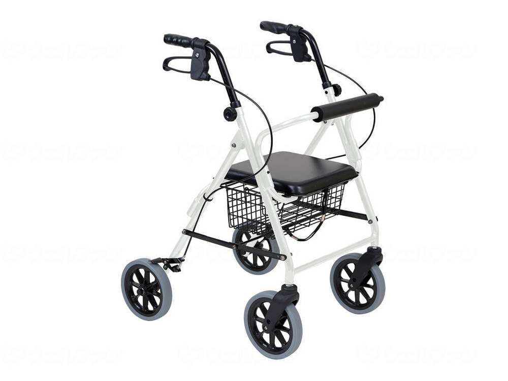 ウェルファン 歩行車ハッピーⅡトール/パールホワイト 1個（ご注文単位1個）【直送品】