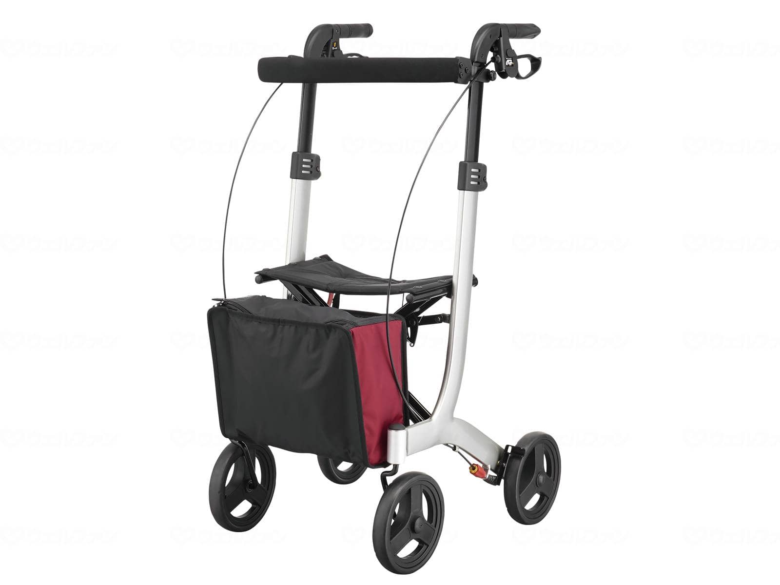 ウェルファン 歩行車 リトルターン トール103タイプ/ワインレッド 1個（ご注文単位1個）【直送品】