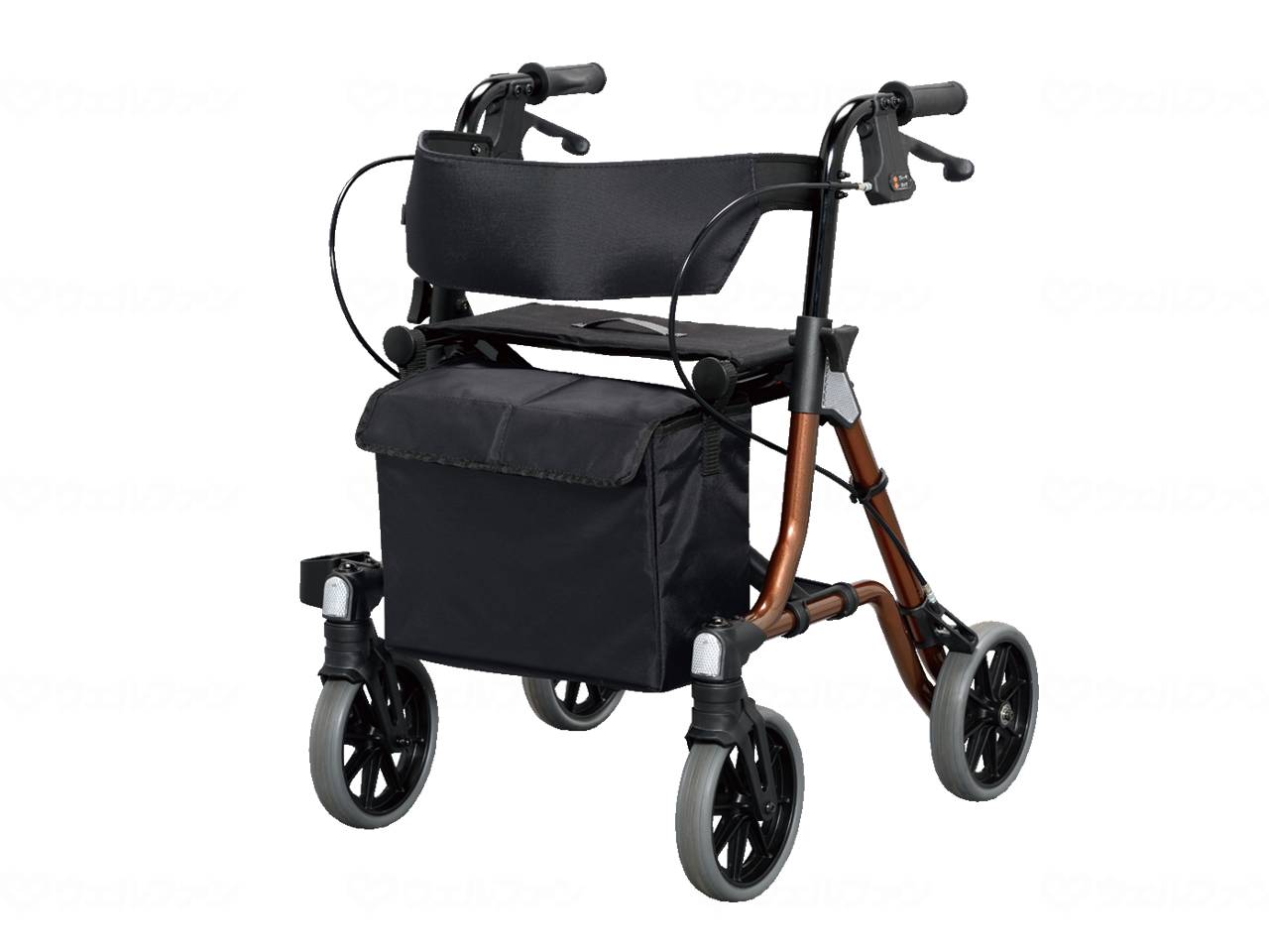 ウェルファン 歩行車 トライリンク/ブラウン 1個（ご注文単位1個）【直送品】