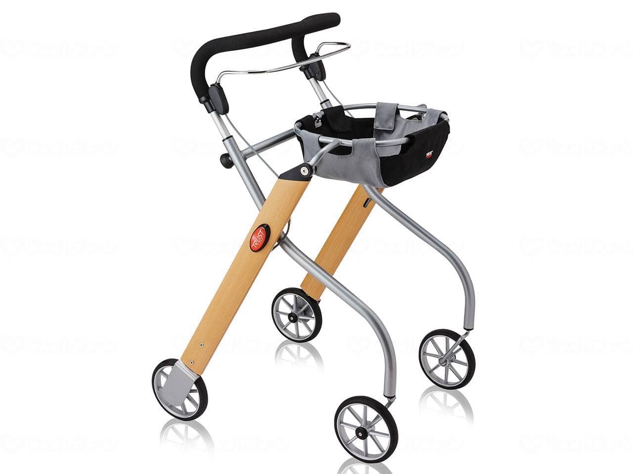 ウェルファン 室内用歩行車レッツゴー/ウッドパターン 1個（ご注文単位1個）【直送品】