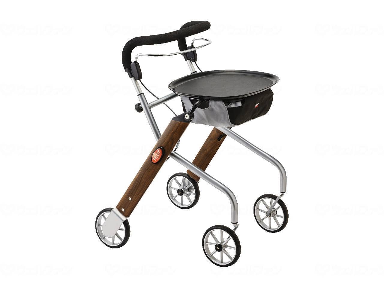 ウェルファン 室内用歩行車レッツゴーミニ/ウォールナット 1個（ご注文単位1個）【直送品】