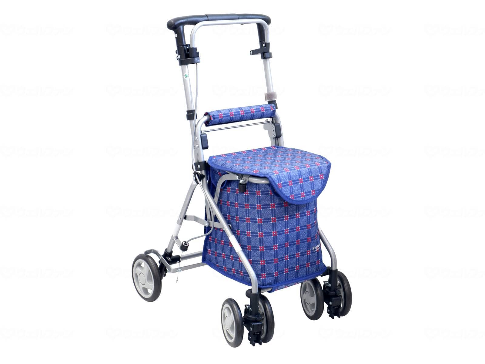 ウェルファン リズムRWC/二筋格子ブルー 1個（ご注文単位1個）【直送品】