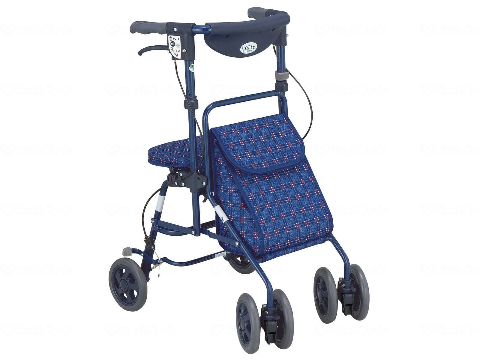 ウェルファン フォルテ/二筋格子ブルー 1個（ご注文単位1個）【直送品】