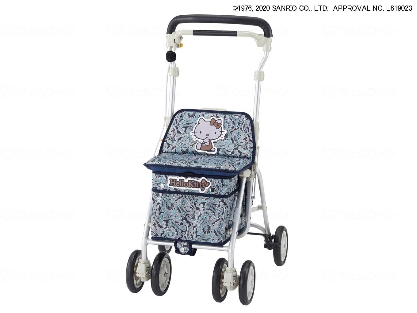 ウェルファン ヘルスバッグ ライトミニM(ハローキティ)/ペイズリーブルー 1個（ご注文単位1個）【直送品】