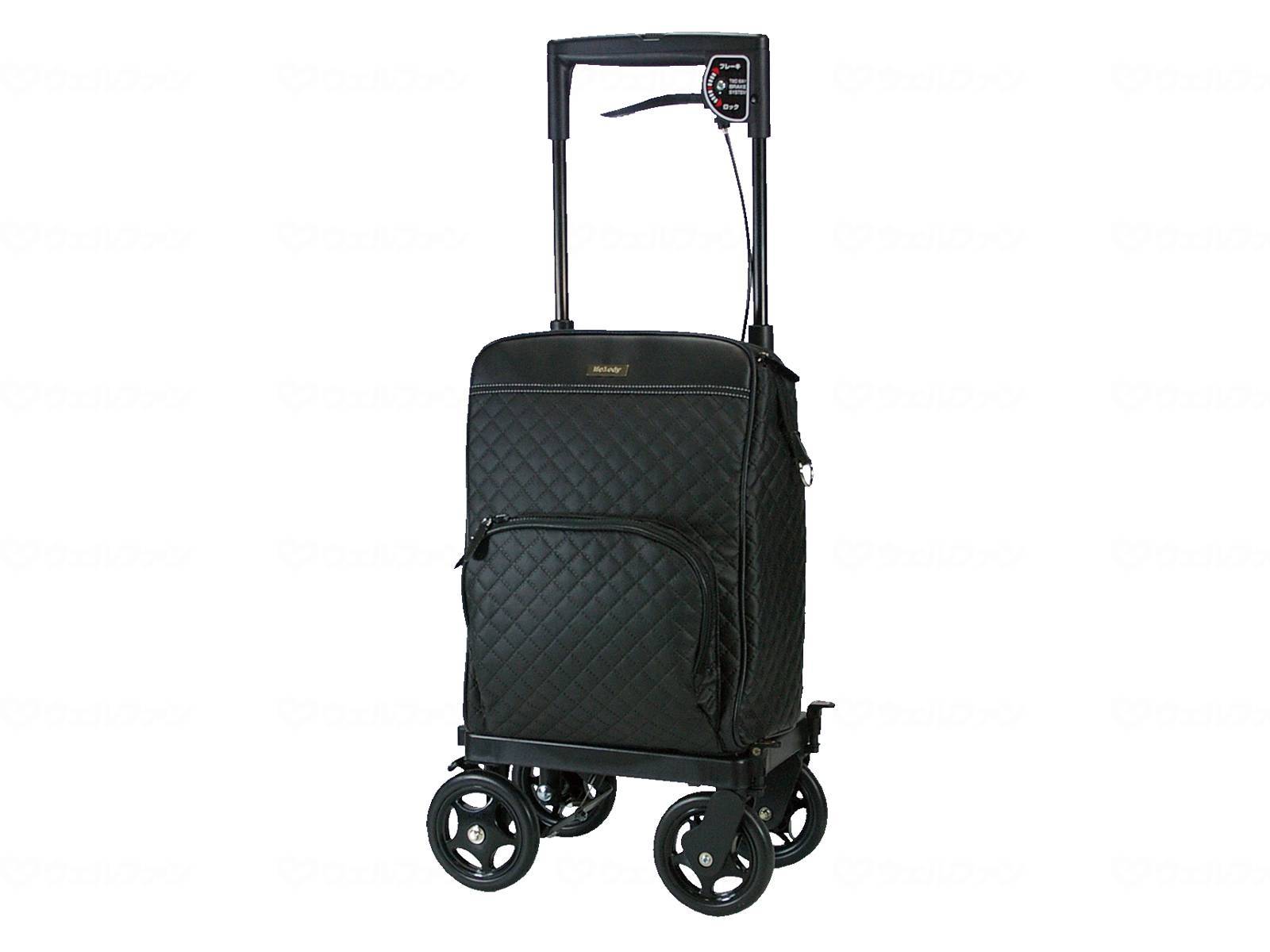 ウェルファン サイドカー メロディ プリモ(ブレーキ付き)/キルティングBK/左用 1個（ご注文単位1個）【直送品】